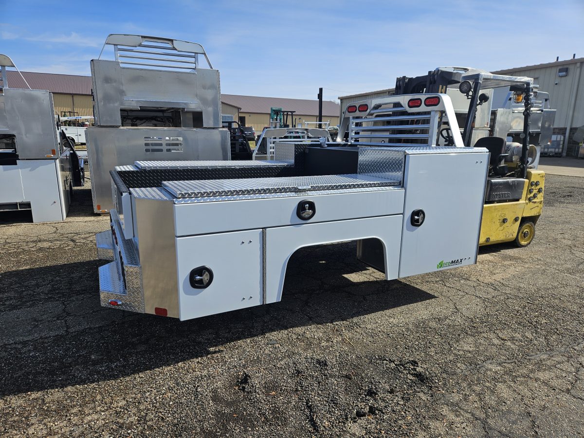 98" X 110" GOOSENECK SERVICE BODY 60" C/A TRUCKS ALL ALUMINUM - Image 2