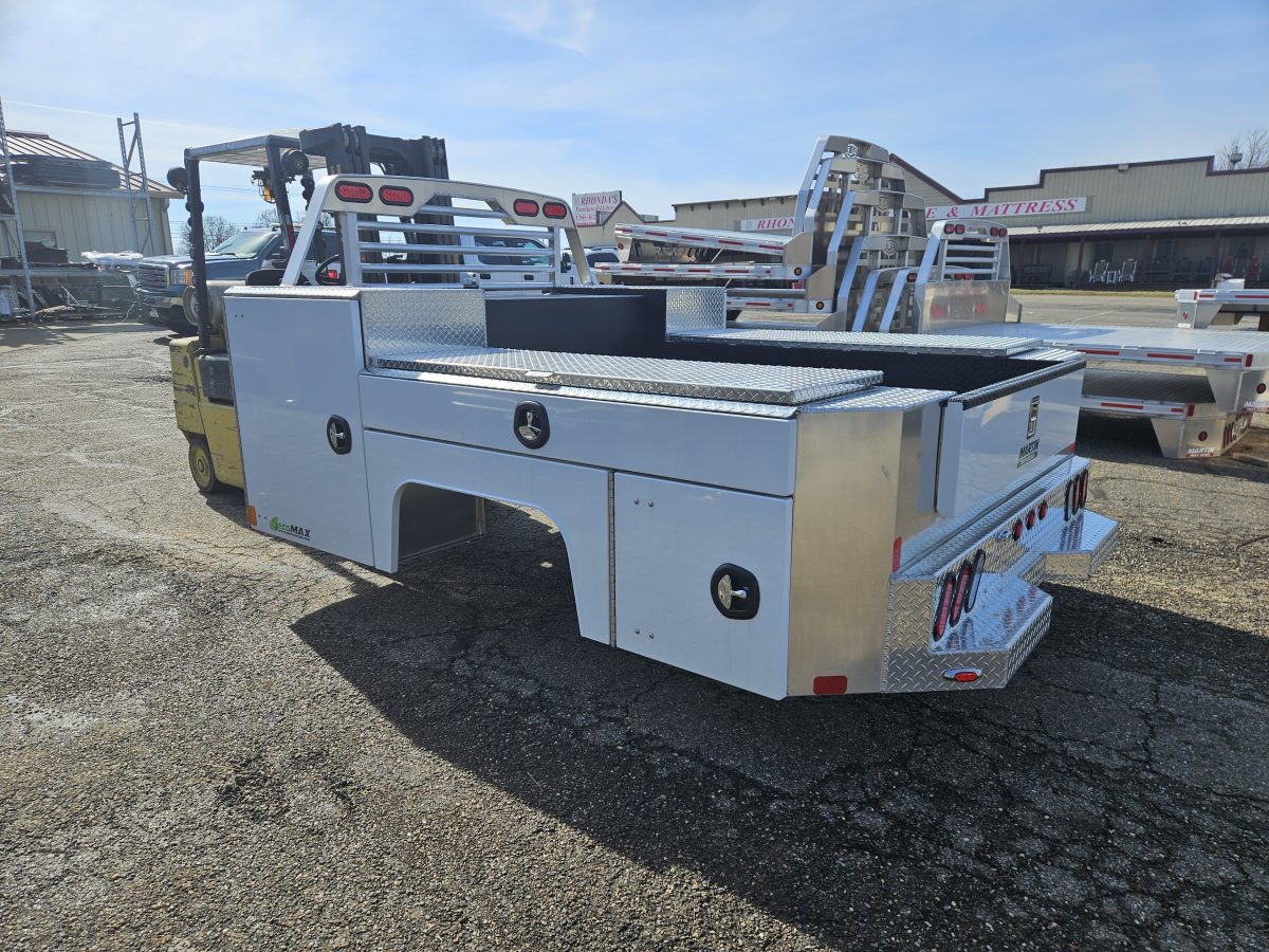 98" X 110" GOOSENECK SERVICE BODY 60" C/A TRUCKS ALL ALUMINUM - Image 4