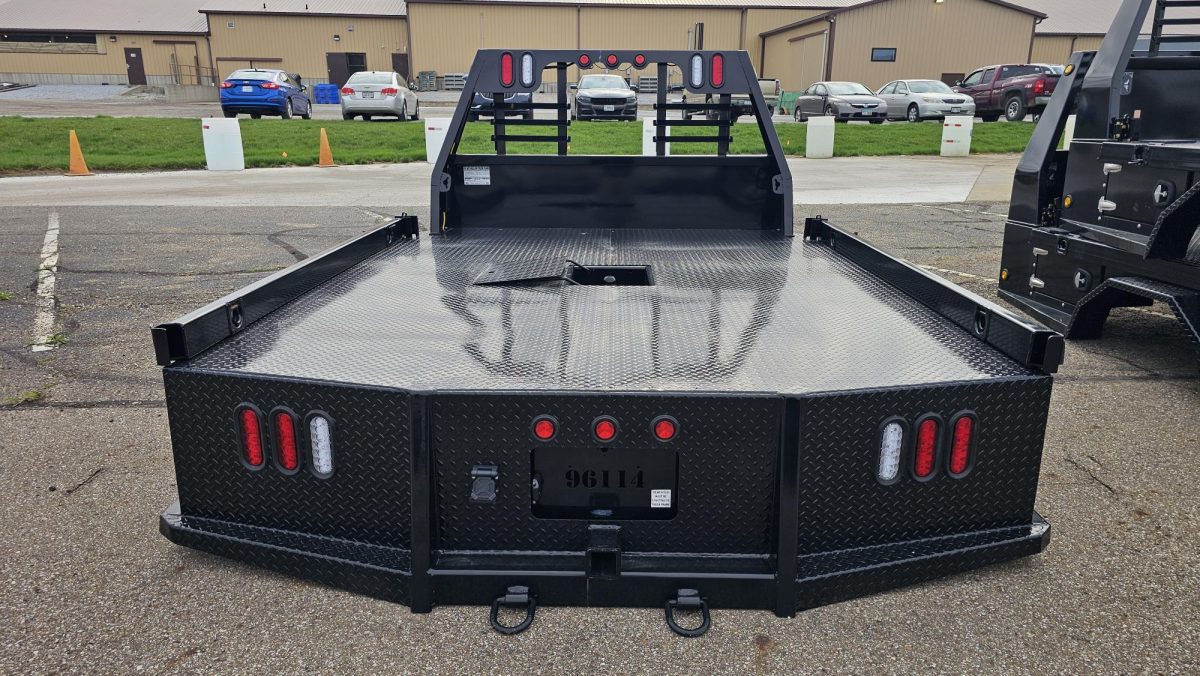 96" x 112" Bradford Built 4-box Utility Steel Flatbed Skirted 60" Chassis - Image 4