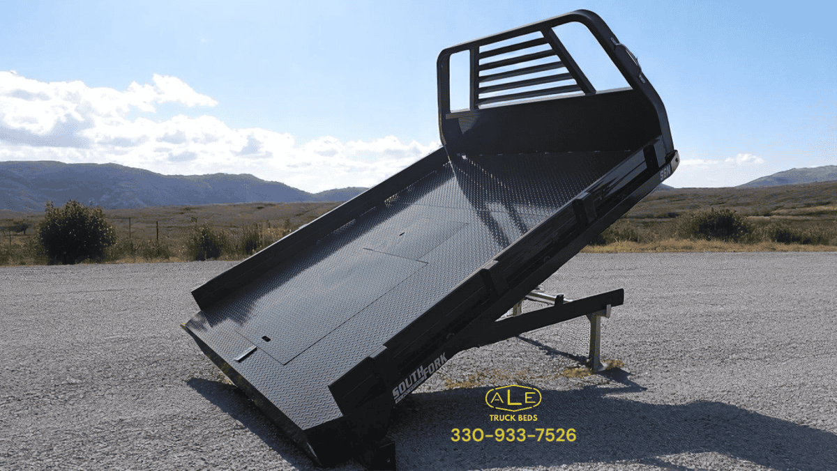 87" X 106" C5, 56N, South Fork Steel Dumping Flatbed, Single Rear Wheel, Long Bed