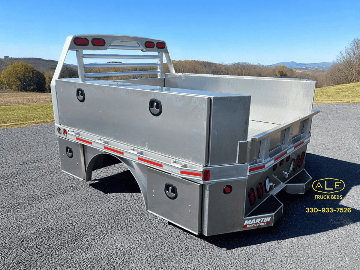 84" x 88" SB skirted w/ Toolboxes, Single Rear Wheel, Aluminum, short bed fits Ford / Chevy