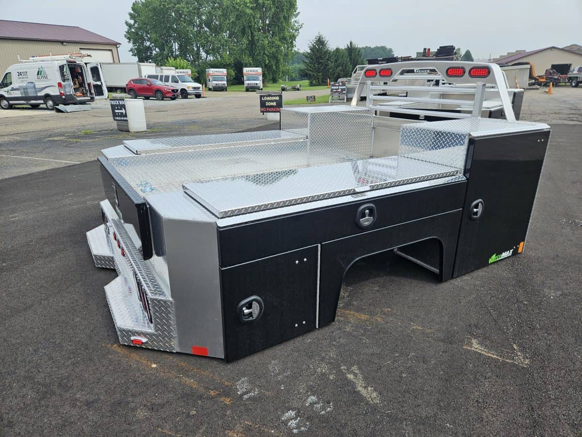 98" x 110" GNSB Dual Rear Wheel, 60" Chassis, Aluminum, Black Powder Coat - Image 2