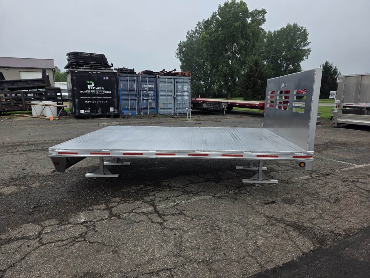 98" x 144" BX Model Dual Rear Wheel 84" Chassis Aluminum Flatbed w/ Square Style Headboard. - Image 2