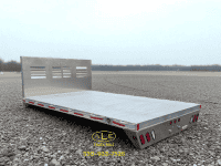 98" x 144" BX Model Dual Rear Wheel 84" Chassis Aluminum Flatbed w/ Square Style Headboard.