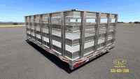 98" x 144" BX Model Dual Rear Wheel 84" Chassis Aluminum Flatbed w/ Square Style Headboard & Stake Body Racks