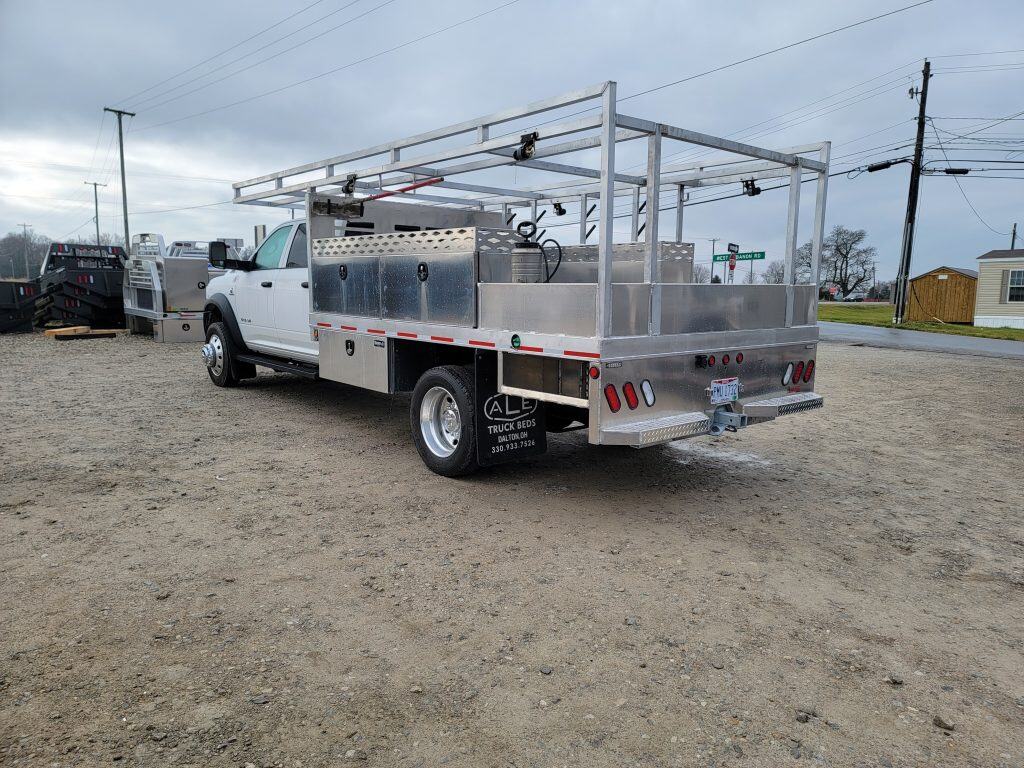 Custom concrete body installed by truck bed installers Ohio on a RAM truck for a Cleveland, Ohio contractor